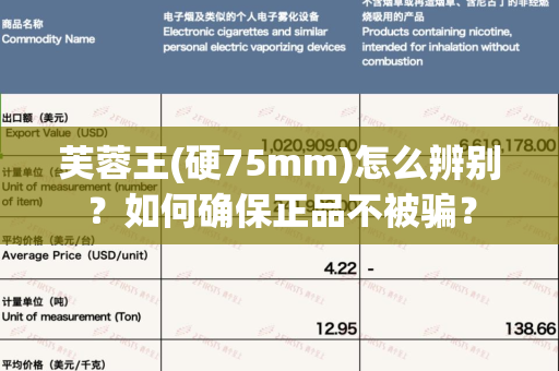 芙蓉王(硬75mm)怎么辨别？如何确保正品不被骗？
